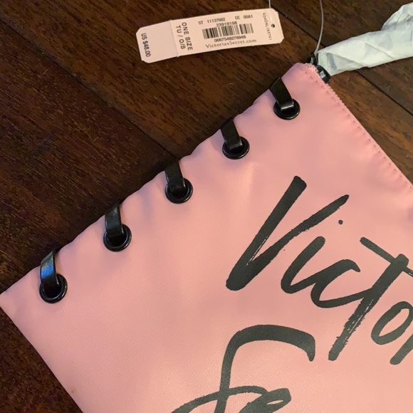 Victoria’s Secret Pink & Black Zip Pouch New!!! - Picture 6 of 8